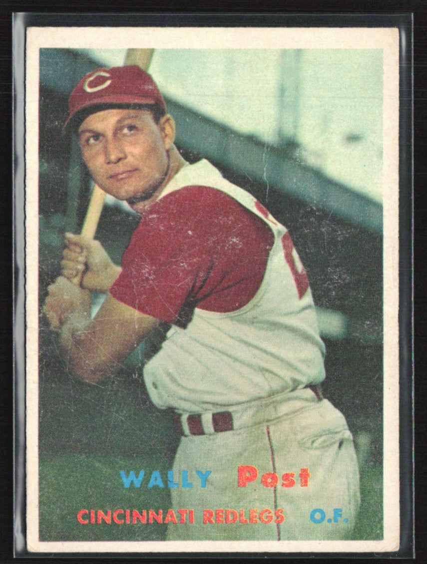 Wally Post 1957 Topps #157 Cincinnati Reds