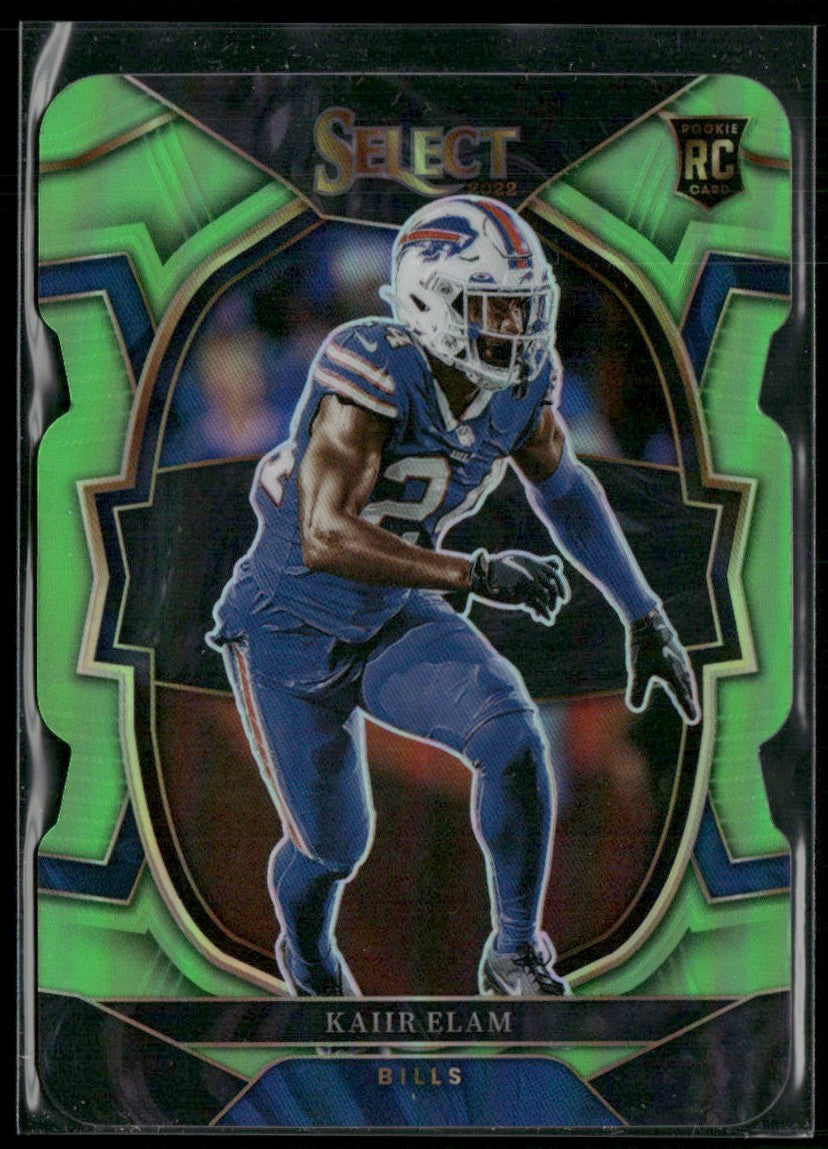 Kaiir Elam 2022 Panini Select Concourse Neon Green Prizm Die Cut RC /299 #98