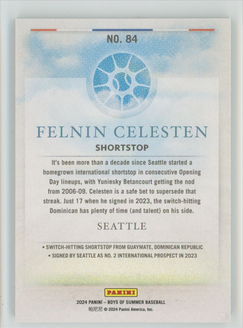 Felnin Celesten 2024 Panini Boys of Summer /275 #84 Seattle Mariners