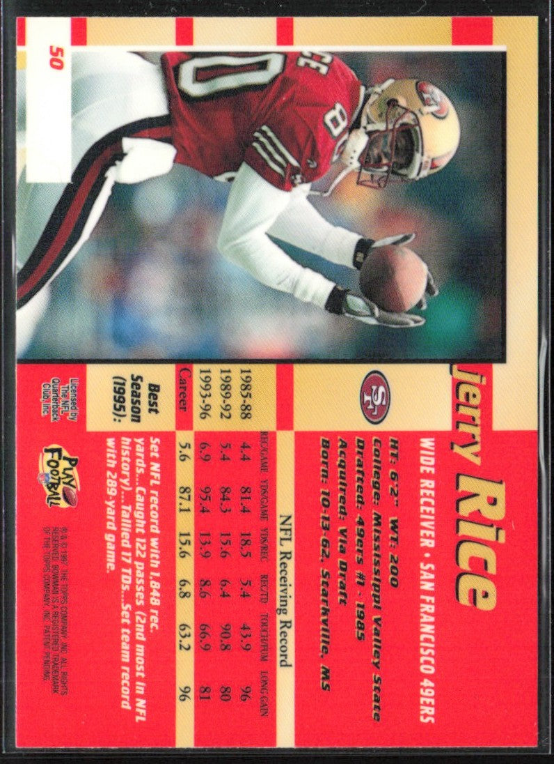 Jerry Rice 1997 Bowman's Best #50 San Francisco 49ers