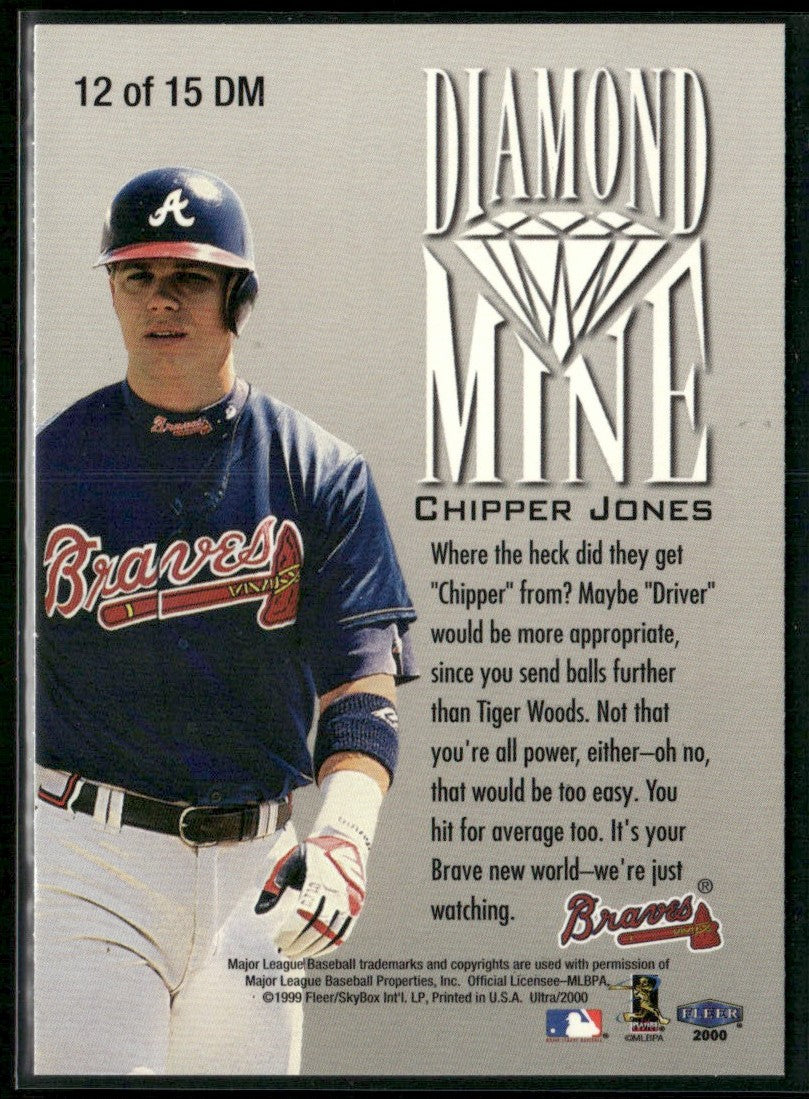 Chipper Jones 2000 Fleer Ultra Diamond Mine #12 Atlanta Braves