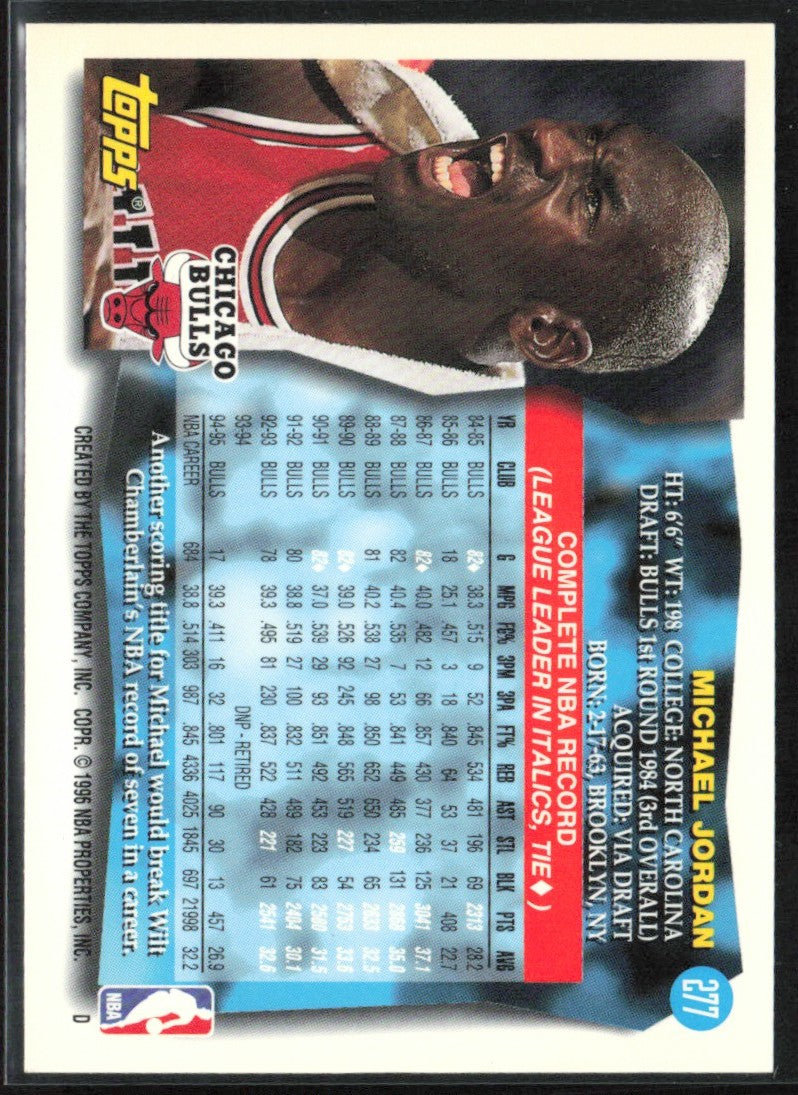 Michael Jordan 1995 Topps #277 Chicago Bulls