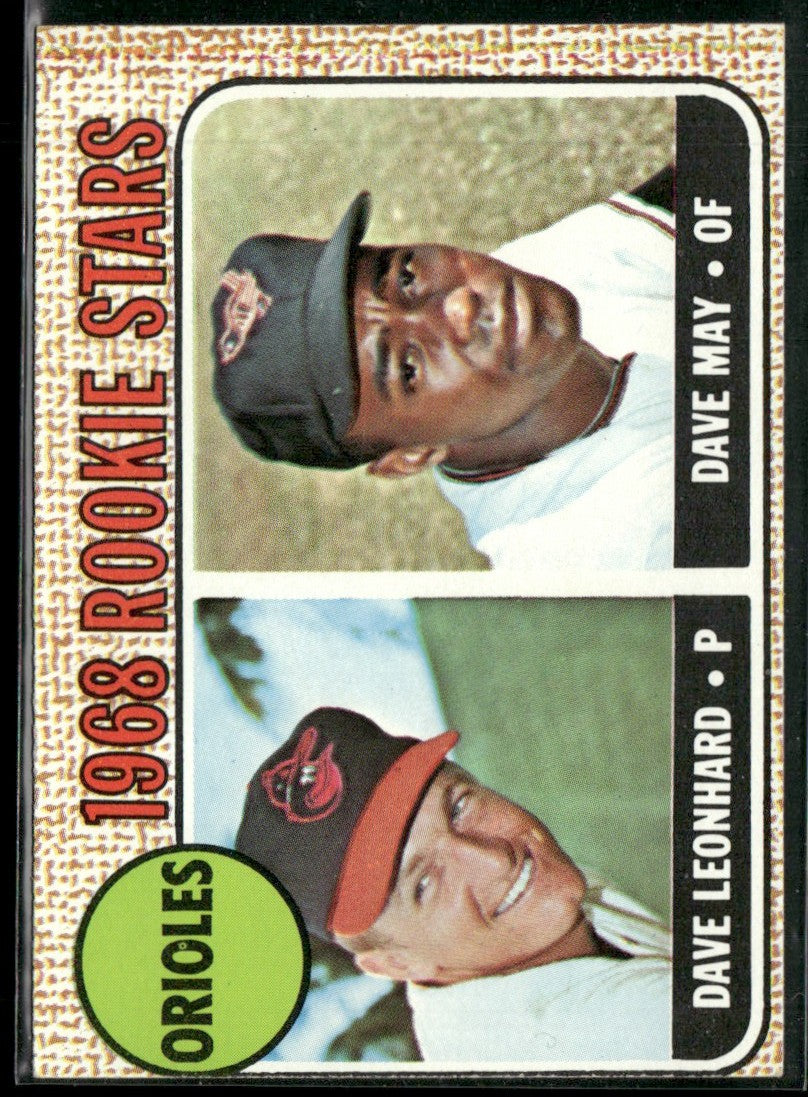 Dave Leonhard/Dave May 1968 Topps Rookie Stars #56 Baltimore Orioles