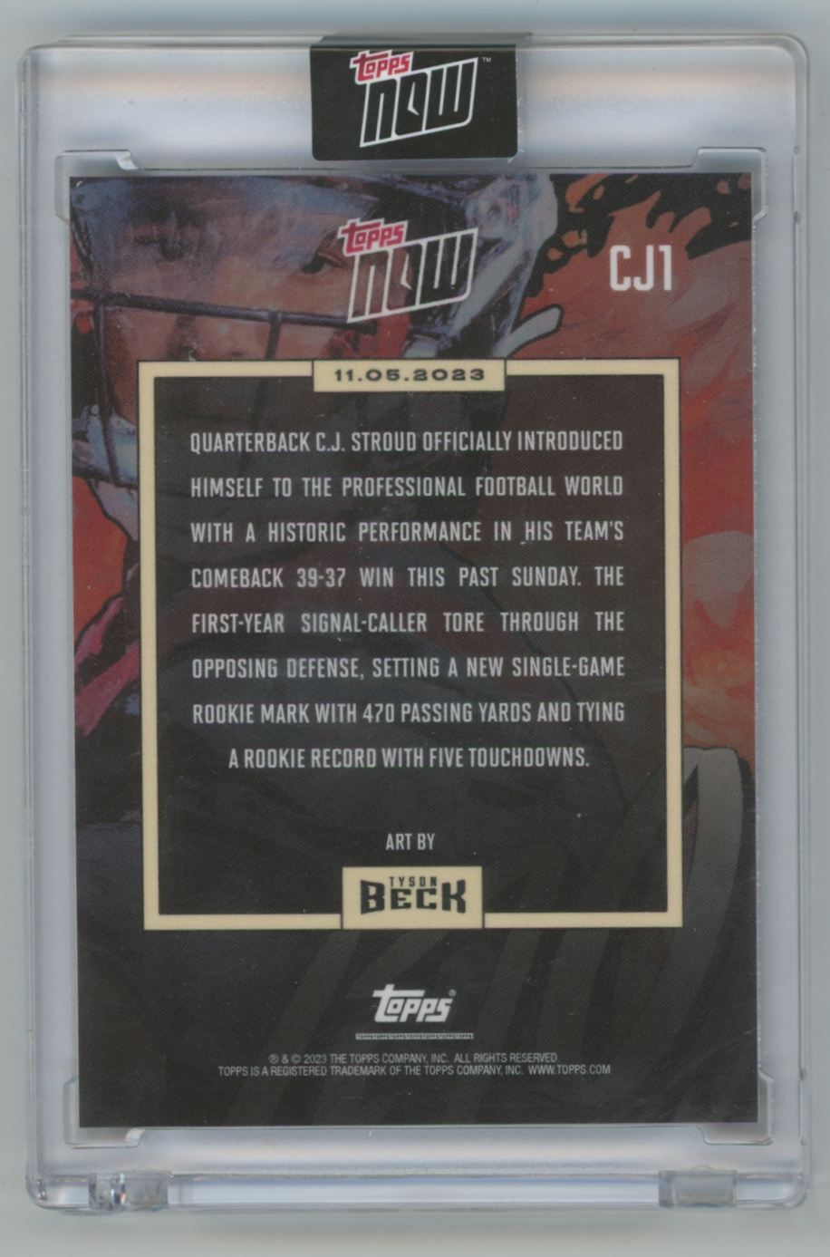 CJ Stroud 2024 Topps Now RC #CJ1 Houston Texans