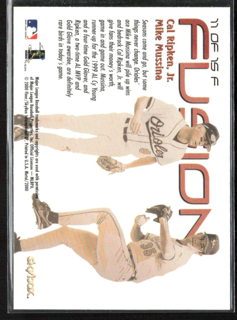 Cal Ripken Jr. 2000 Metal Fusion #11 Baltimore Orioles