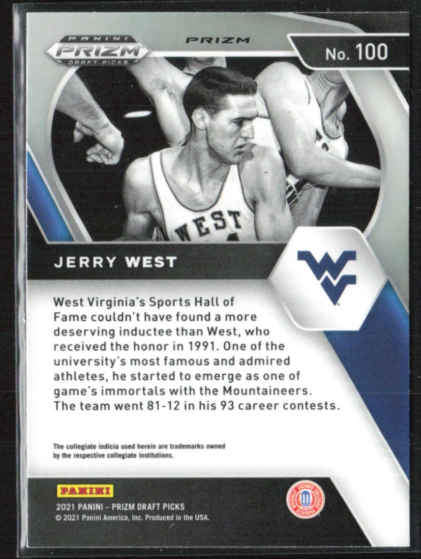 Jerry West 2021 Panini Prizm Draft Picks Orange Ice #100