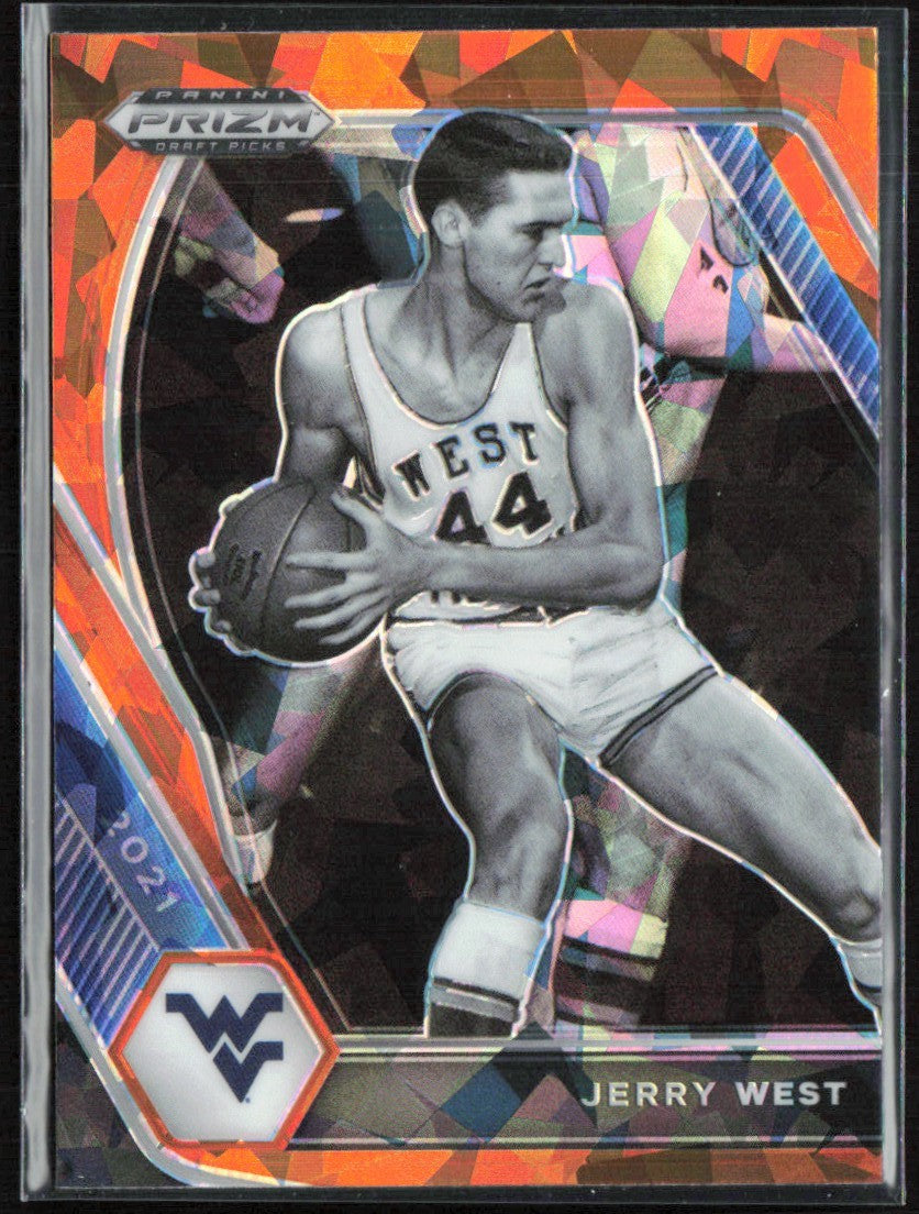 Jerry West 2021 Panini Prizm Draft Picks Orange Ice #100