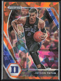 Jayson Tatum 2021 Panini Prizm Draft Picks Orange Ice #61 Duke Blue Devils