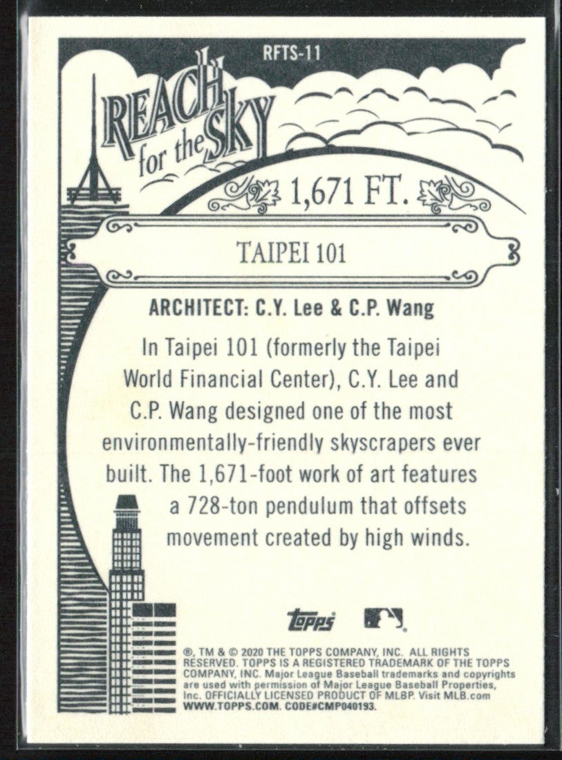 Taipei 101 2020 Topps Allen & Ginter Reach for the Sky #RFTS-11