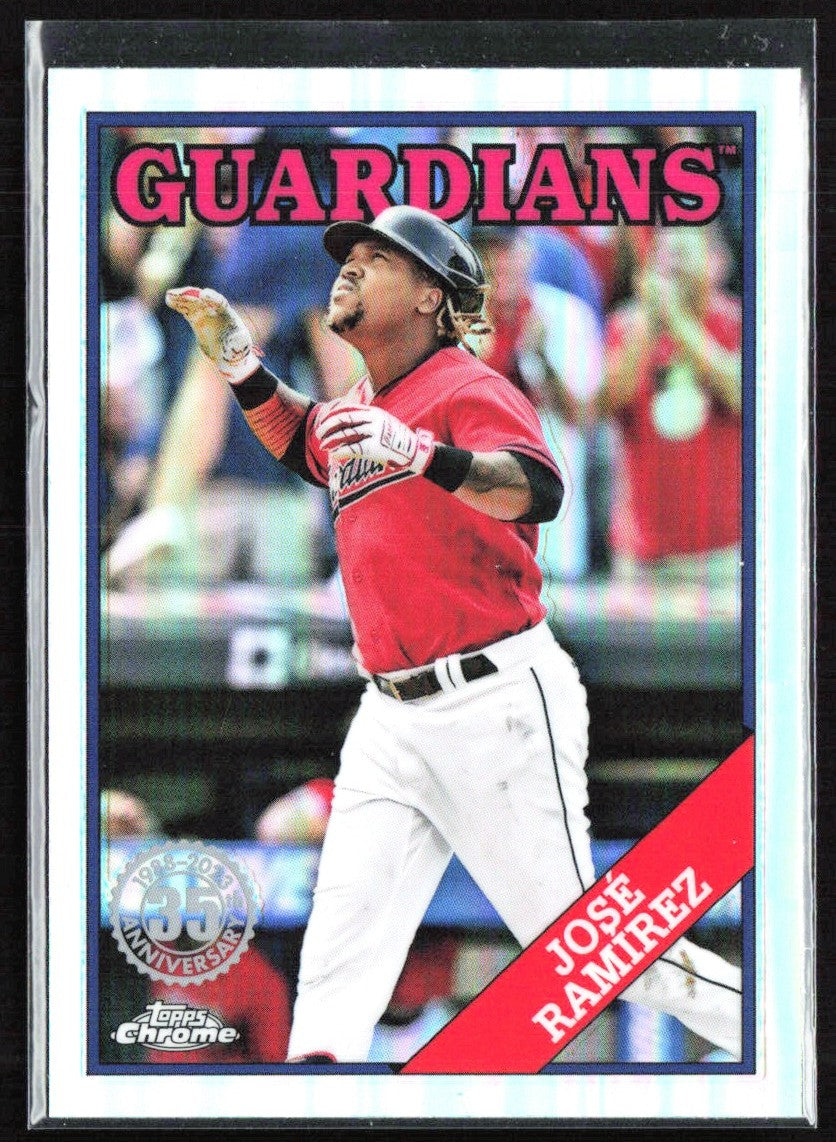Jose Ramirez 2023 Topps Chrome 1988 Design #88BC-17 Cleveland Guardians