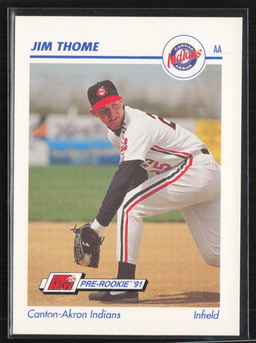Jim Thome 1991 Line Drive Pre-Rookie AA #96 Canton-Akron Indians