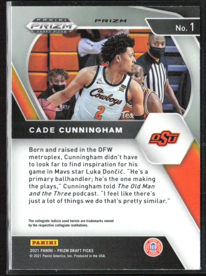 Cade Cunningham 2021 Panini Prizm Draft Picks Silver RC #1