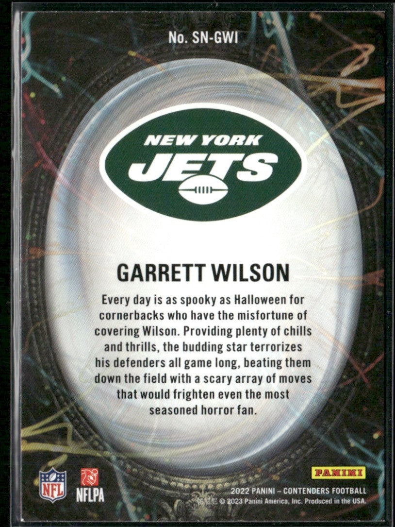 Garrett Wilson 2022 Panini Contenders Supernatural Green RC #SN-GWI