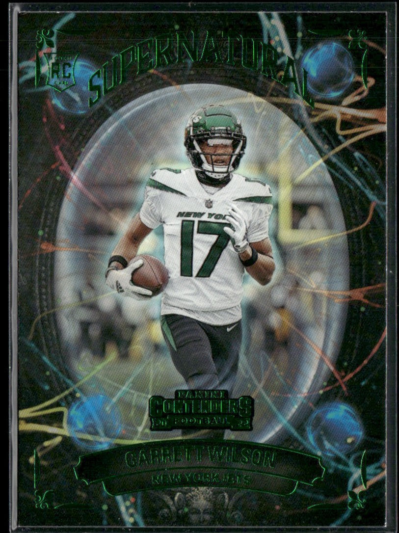 Garrett Wilson 2022 Panini Contenders Supernatural Green RC #SN-GWI