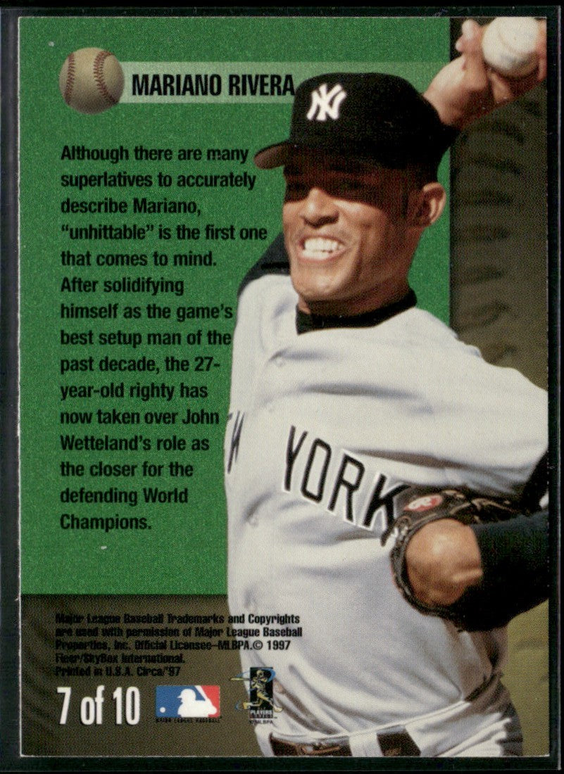 Mariano Rivera 1997 Circa Fast Track #7 New York Yankees