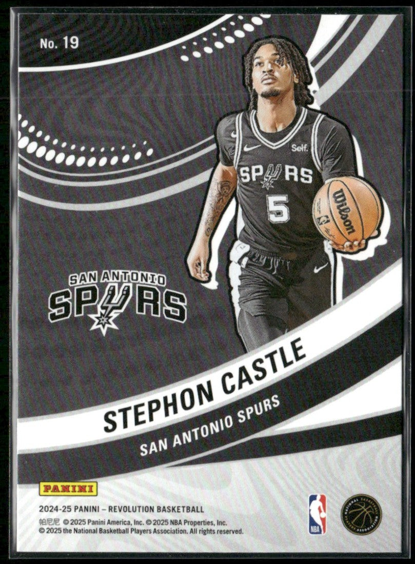 Stephon Castle 2024 Panini Revolution Vortex RC #19 San Antonio Spurs