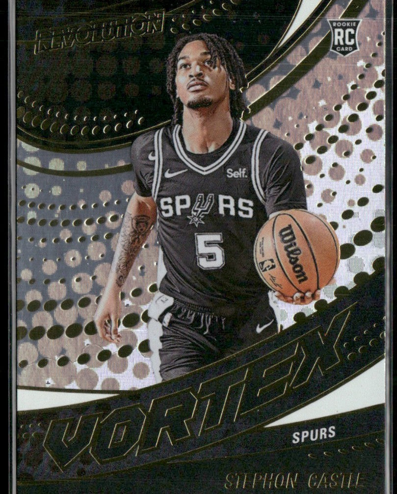 Stephon Castle 2024 Panini Revolution Vortex RC #19 San Antonio Spurs