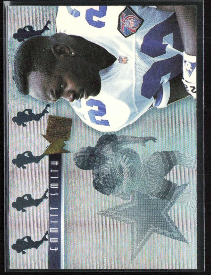 Emmitt Smith 1995 Fleer Metal Platinum Portraits #10 Dallas Cowboys