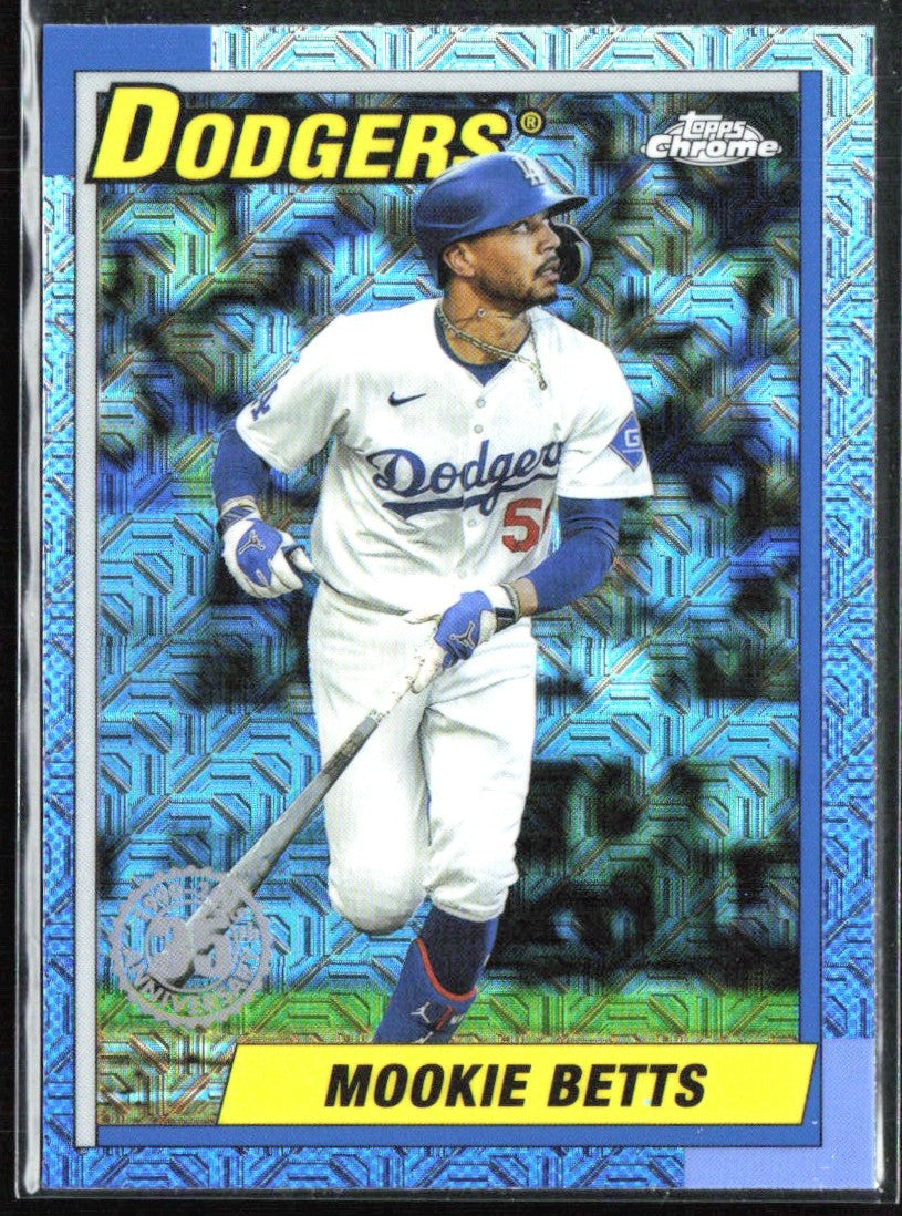 Mookie Betts 2025 Topps 1990 Chrome Silver Pack #T90C-81 Los Angeles Dodgers