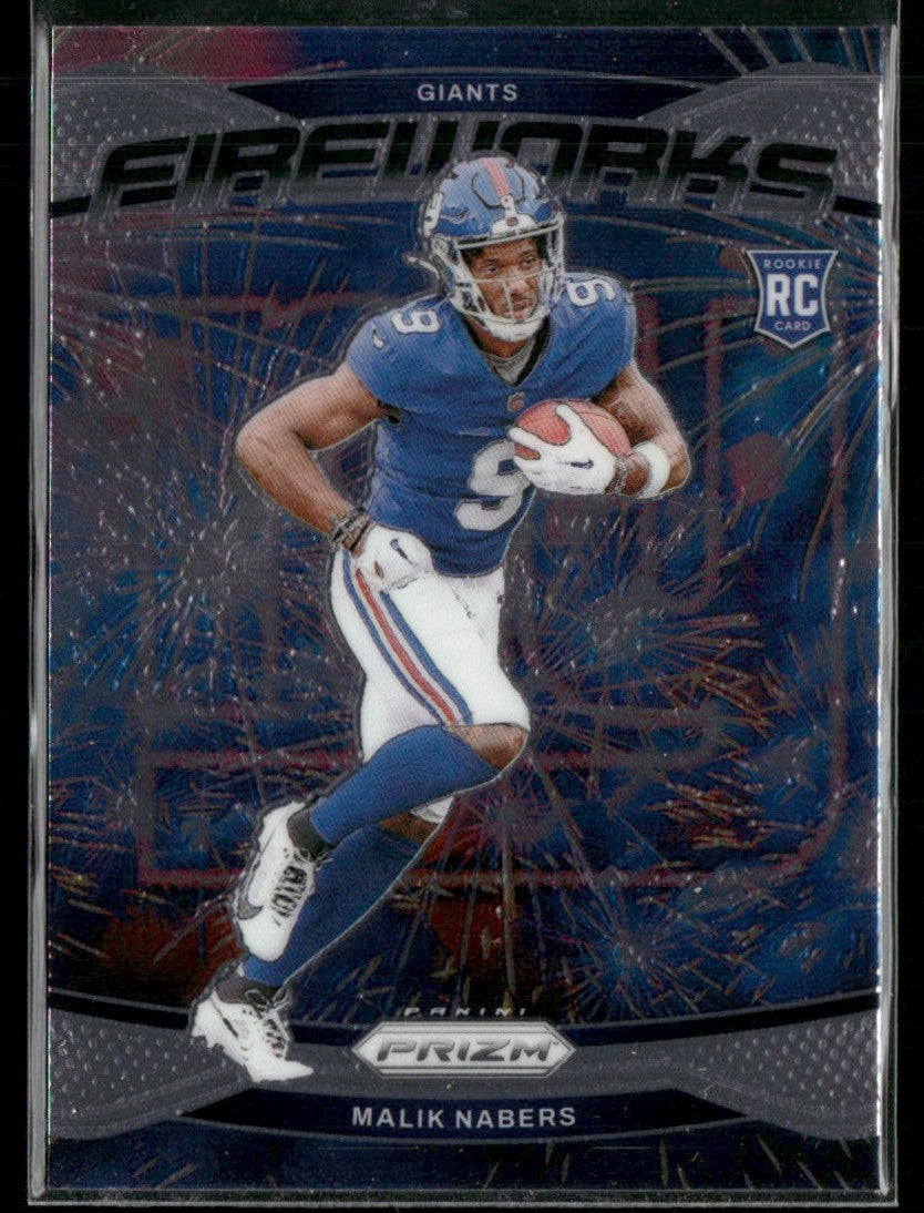 Malik Nabers 2024 Panini Prizm Fireworks RC #21 New York Giants