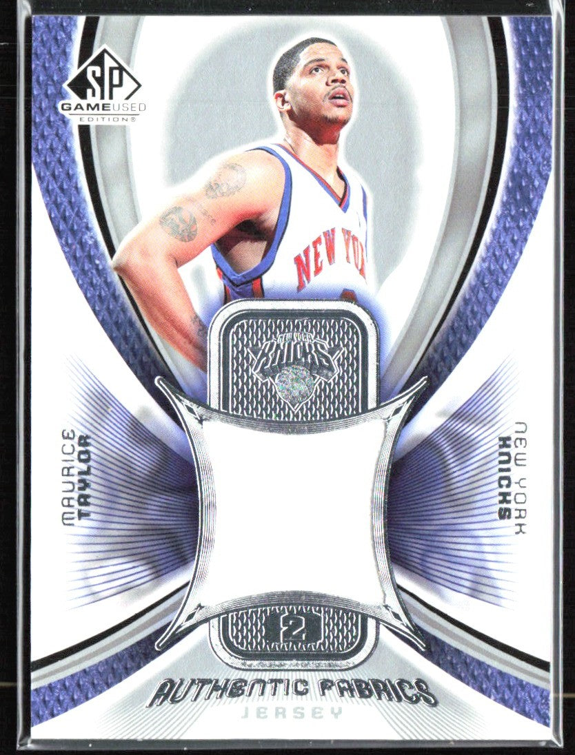 Maurice Taylor 2005 SP Game Used Authentic Fabrics Jersey #AF-MT New York Knicks