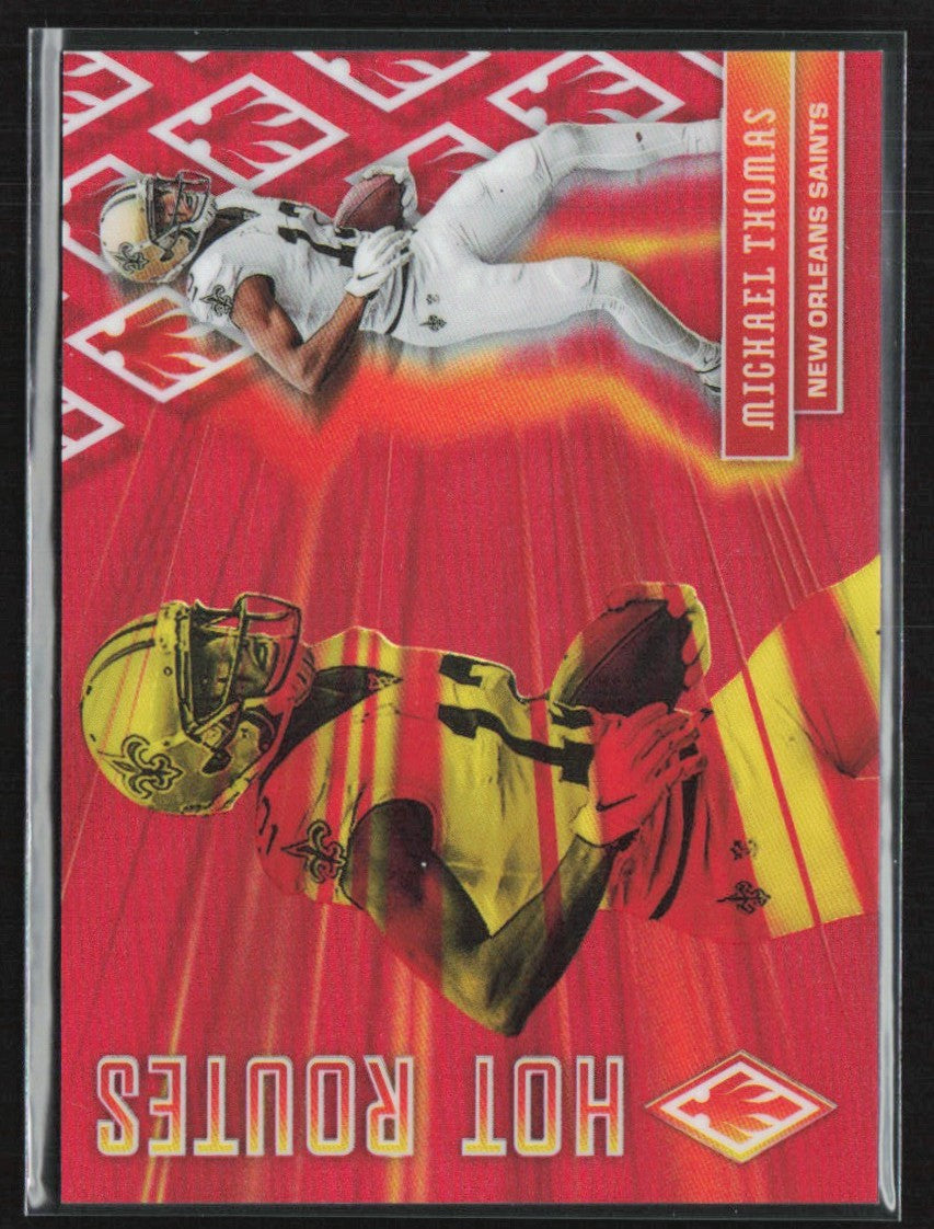 Michael Thomas 2020 Panini Phoenix Hot Routes Red /299 #3 New Orleans Saints
