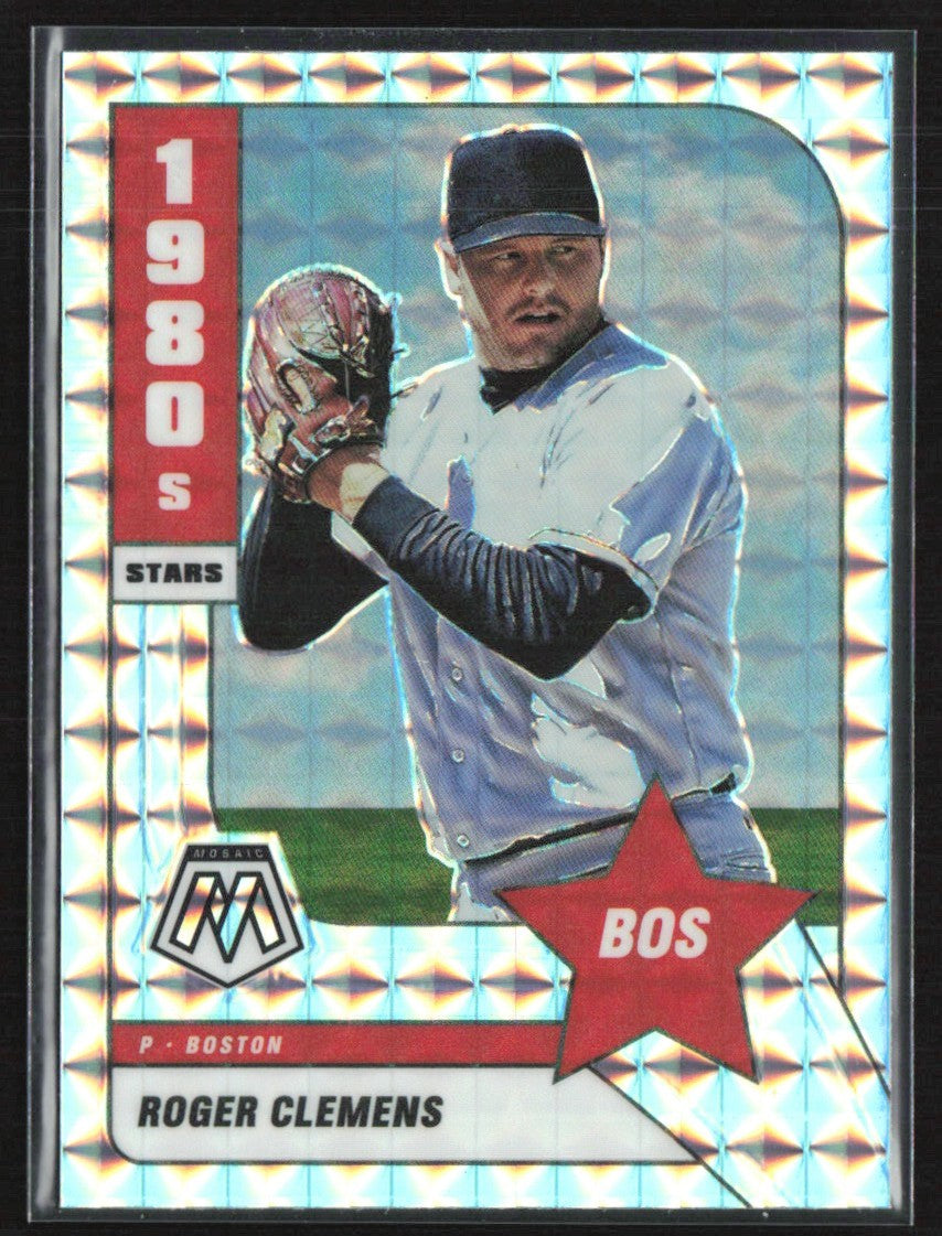 Roger Clemens 2022 Panini Mosaic 1980's Stars Mosaic Prizm #289 Boston Red Sox