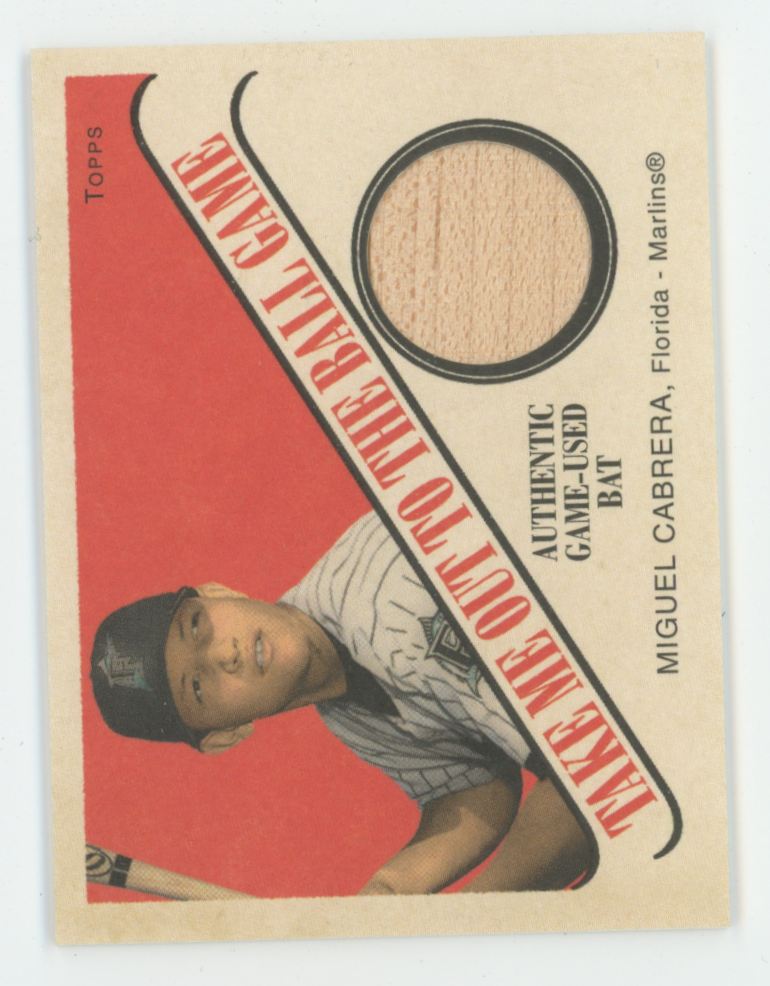 Miguel Cabrera 2004 Topps Cracker Jack Take Met Out to the Ball Game Bat #TB-MC