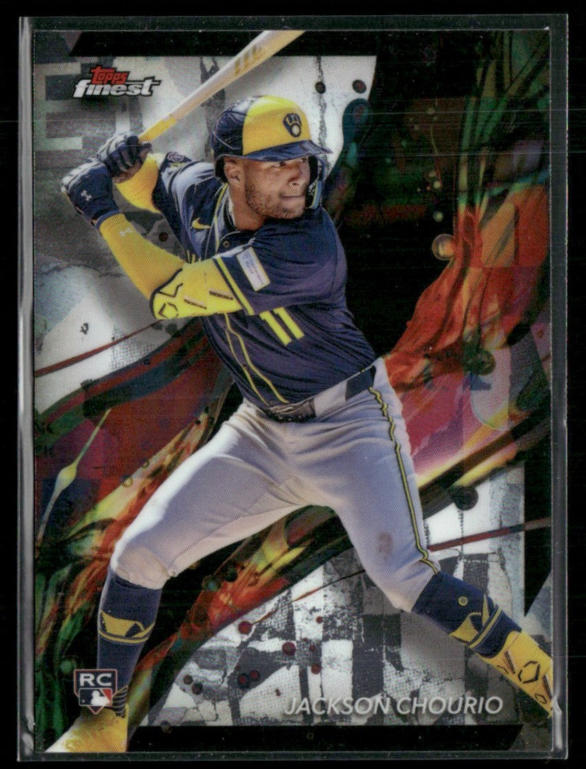 Jackson Chourio 2024 Topps Finest Common RC #11 Milwaukee Brewers