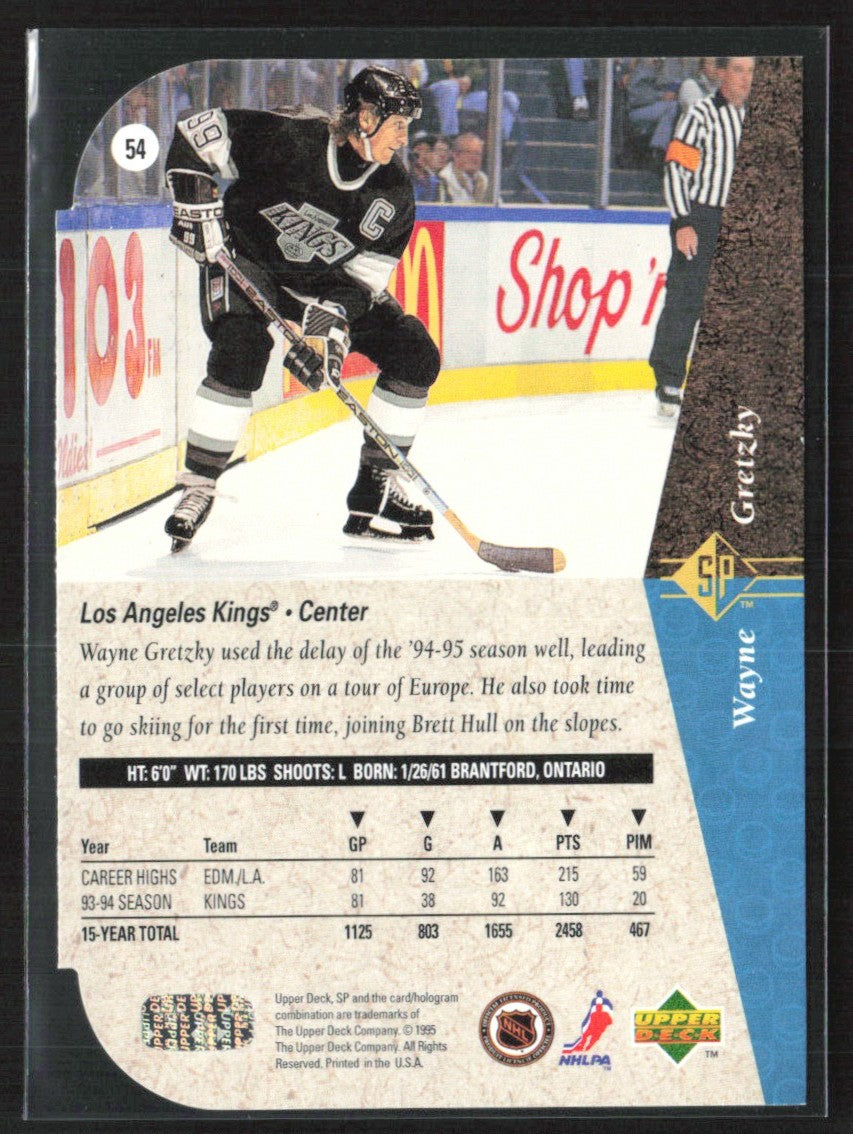 Wayne Gretzky 1994 SP Die-Cut #54 Los Angeles Kings