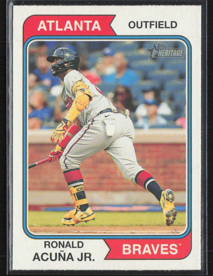 Ronald Acuna Jr. 2023 Topps Heritage #183 Atlanta Braves
