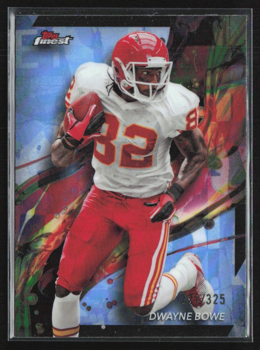 Dwayne Bowe 2024 Topps Finest Sky Blue Refractor /325 #39 Kansas City Chiefs
