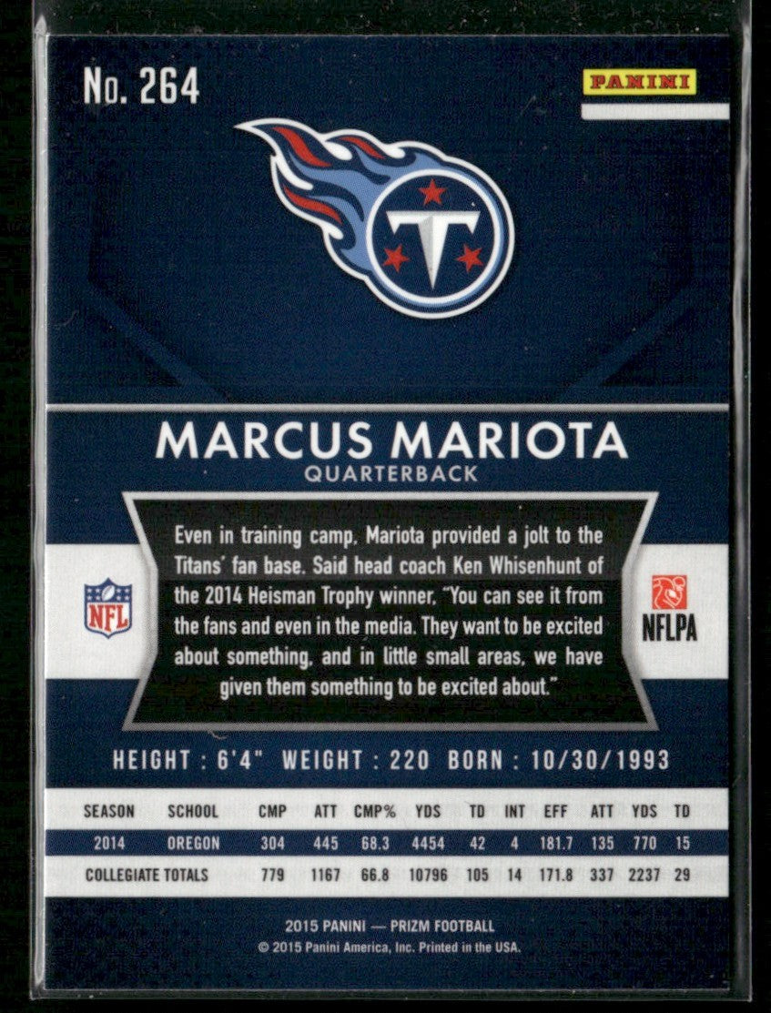 Marcus Mariota 2015 Panini Prizm RC AUTO #264 Tennessee Titans