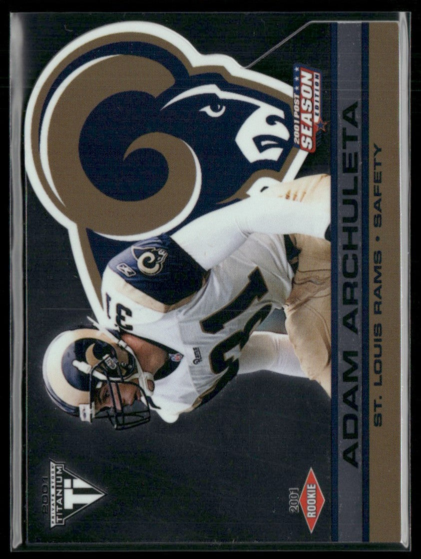 Adam Archuleta 2001 Pacific Titanium Post Season RC /795 #P69 St. Louis Rams