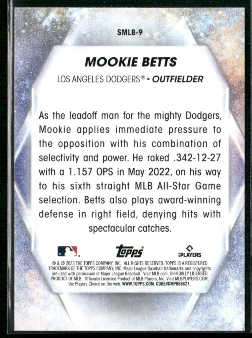 Mookie Betts 2023 Topps Stars of MLB #SMLB-9 Los Angeles Dodgers