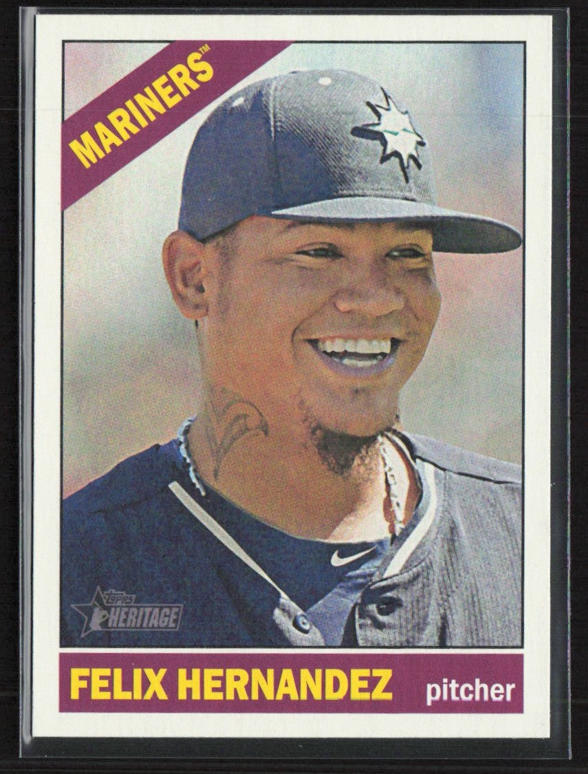 Felix Hernandez 2015 Topps Heritage SP #462 Seattle Mariners
