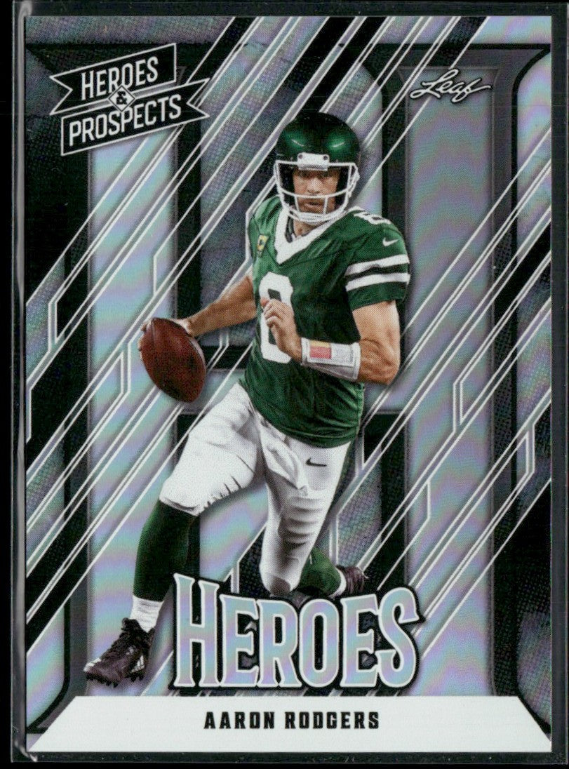 Aaron Rodgers 2024 Leaf Heroes & Prospects /199 #161 New York Jets