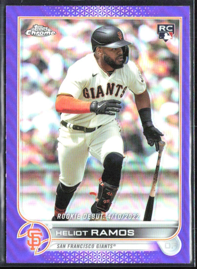 Heliot Ramos 2022 Topps Chrome Purple Refractor RC #USC2 San Francisco Giants