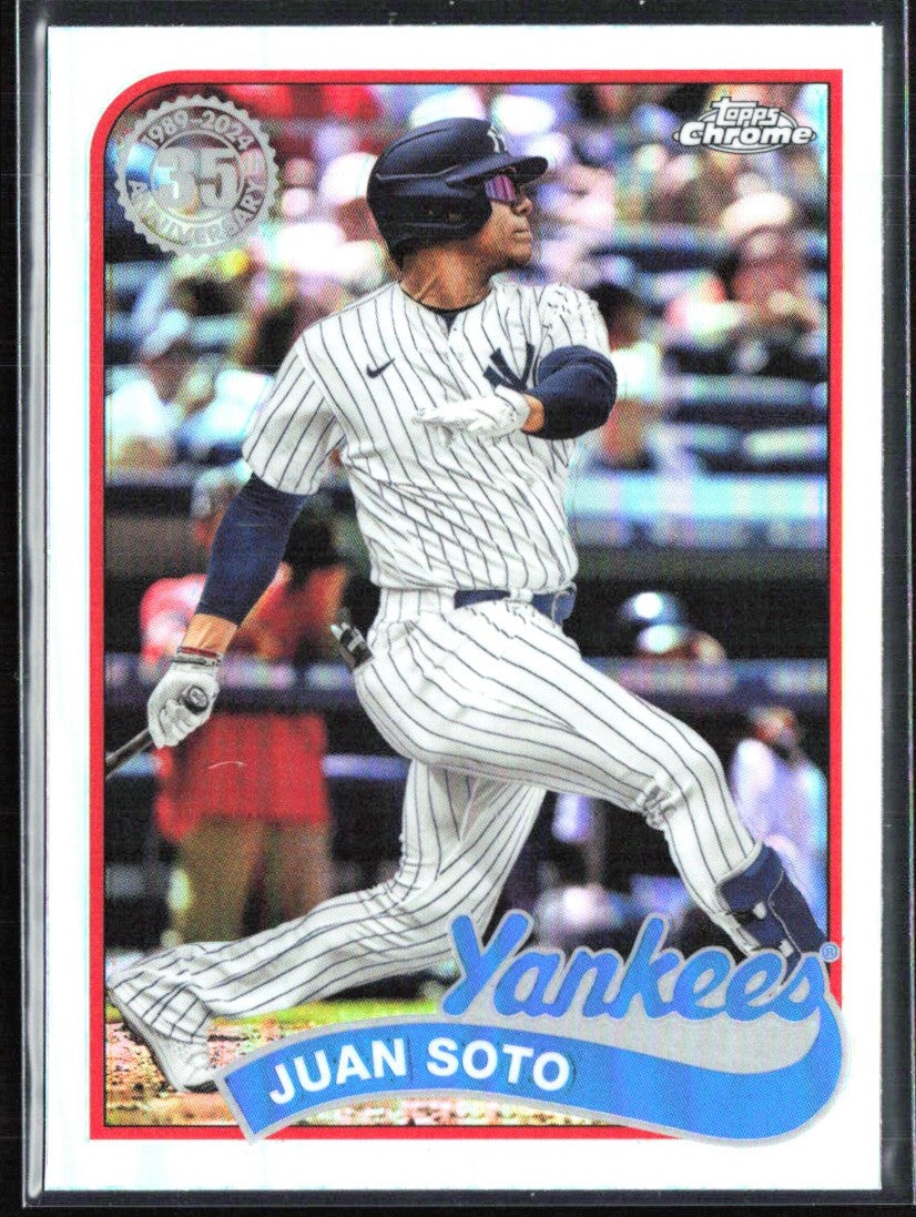 Juan Soto 2024 Topps Chrome 1989 Design #89CB-9 New York Yankees