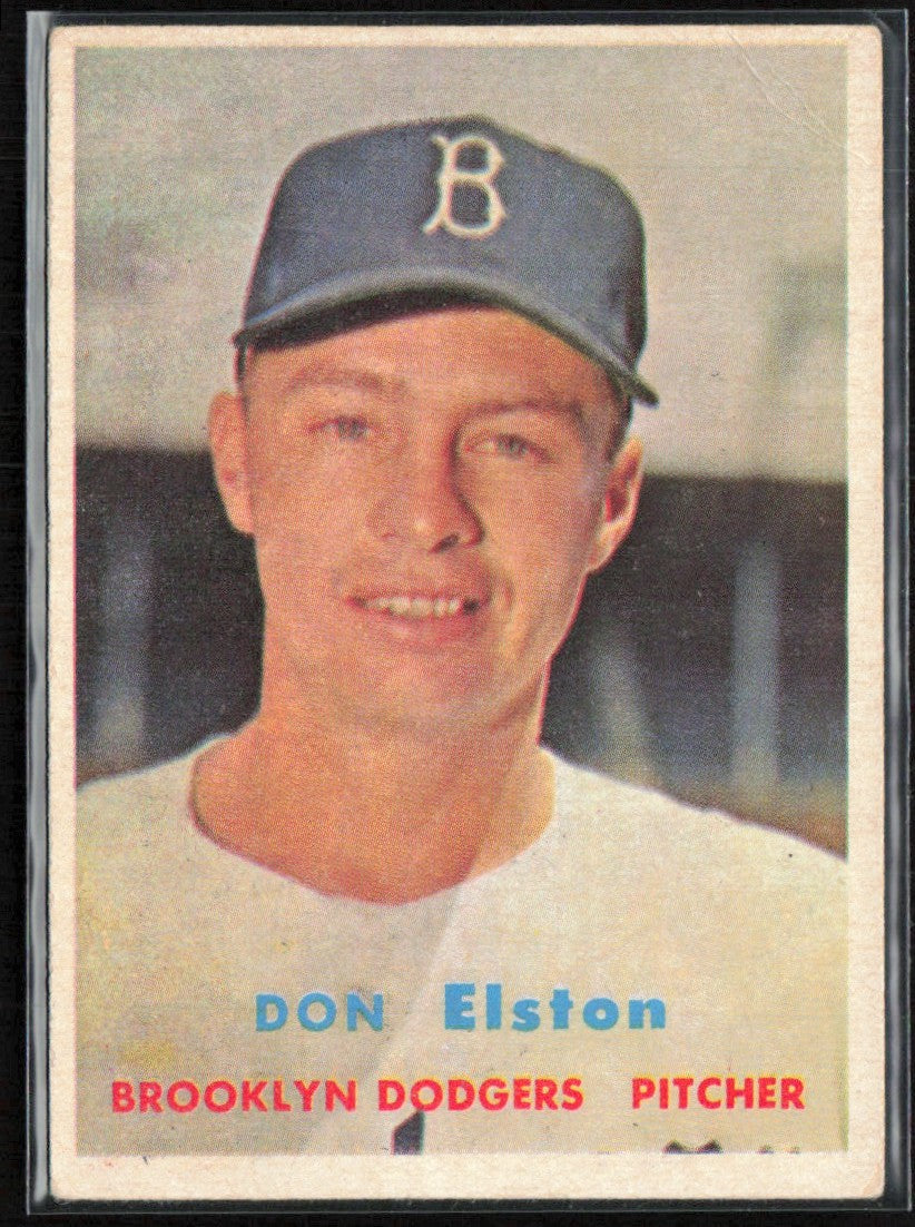 Don Elston 1957 Topps RC #376 Brooklyn Dodgers