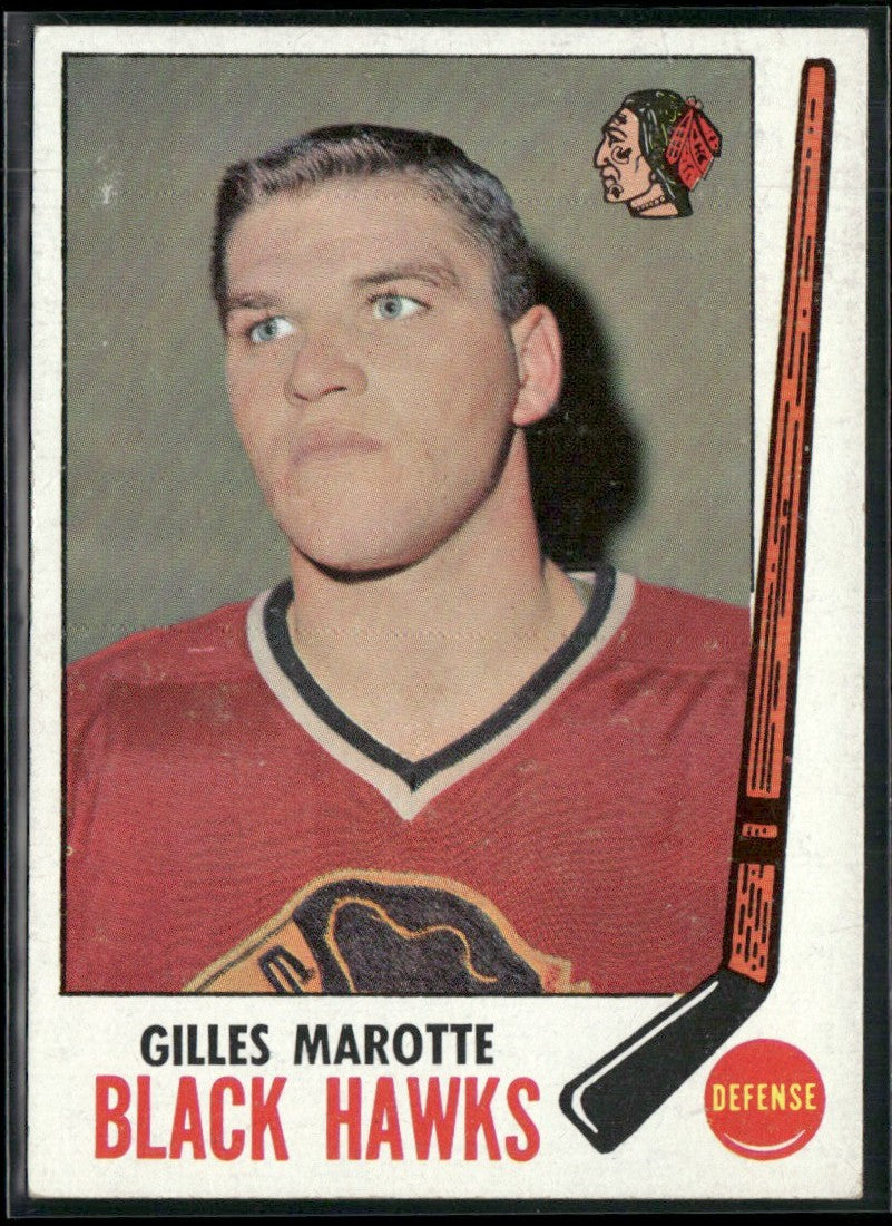 Gilles Marotte 1969 Topps #68 Chicago Blackhawks