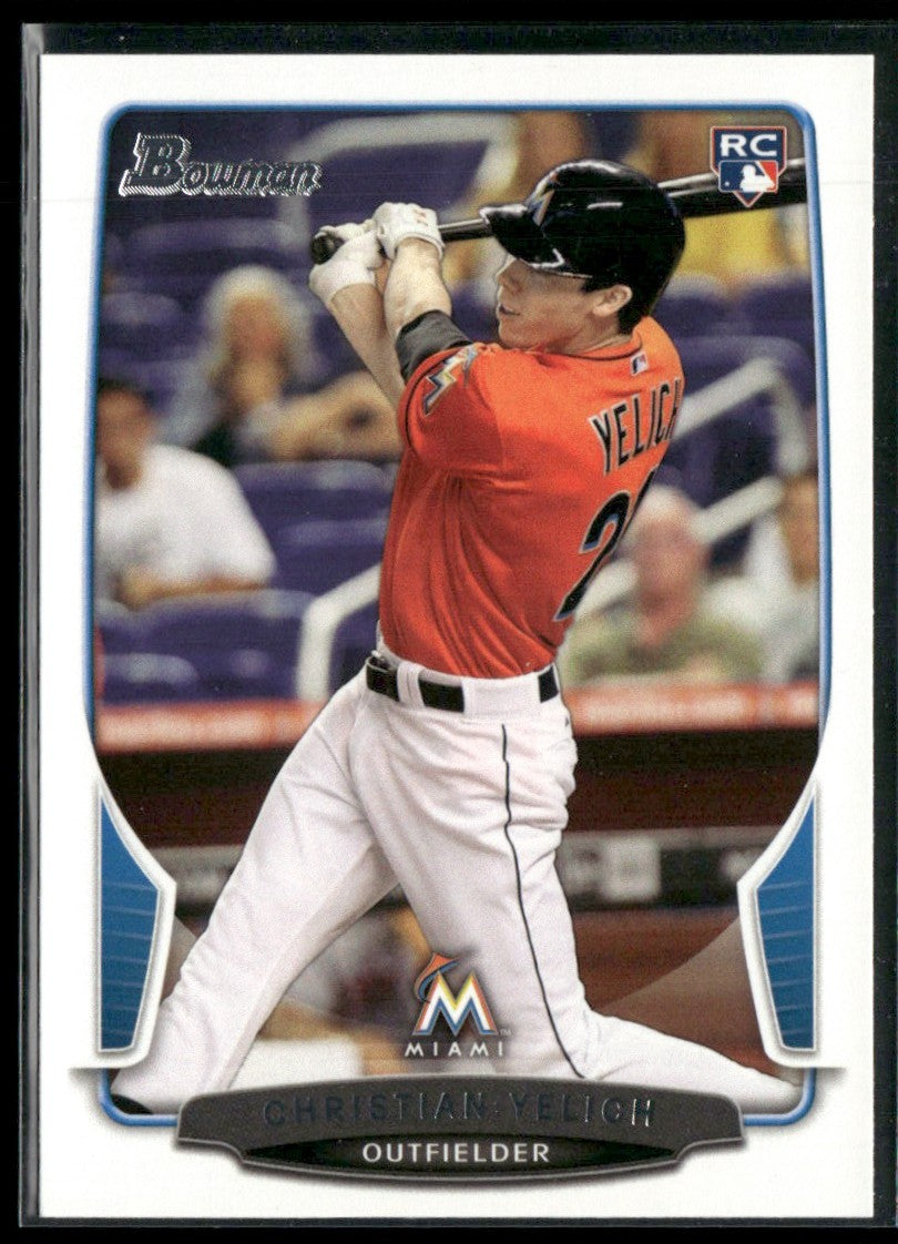Christian Yelich 2013 Bowman Draft Picks & Prospects RC #40 Miami Marlins