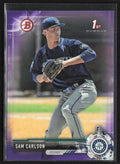 Sam Carlson 2017 Bowman Draft 1st Purple /250 #BD-184 Seattle Mariners