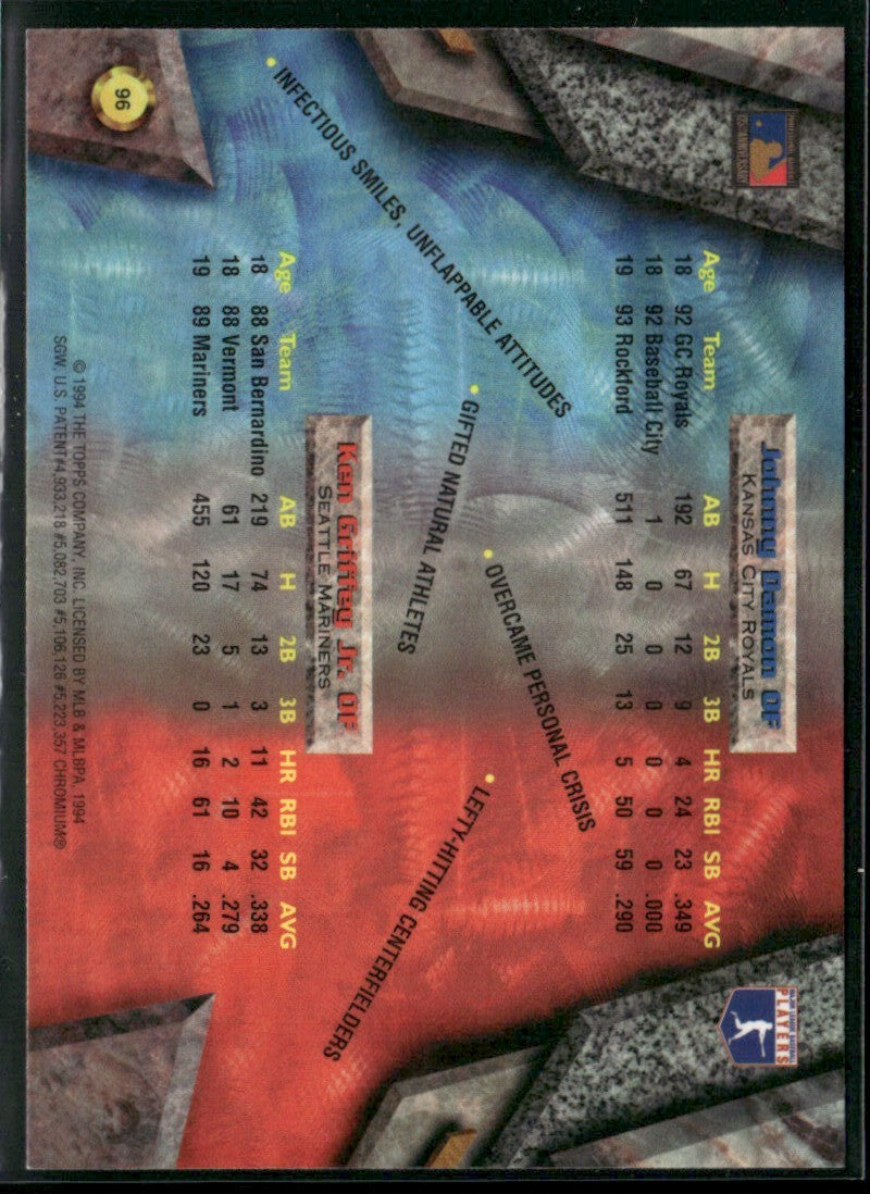 Ken Griffey Jr./Johnny Damon 1994 Bowman's Best #96