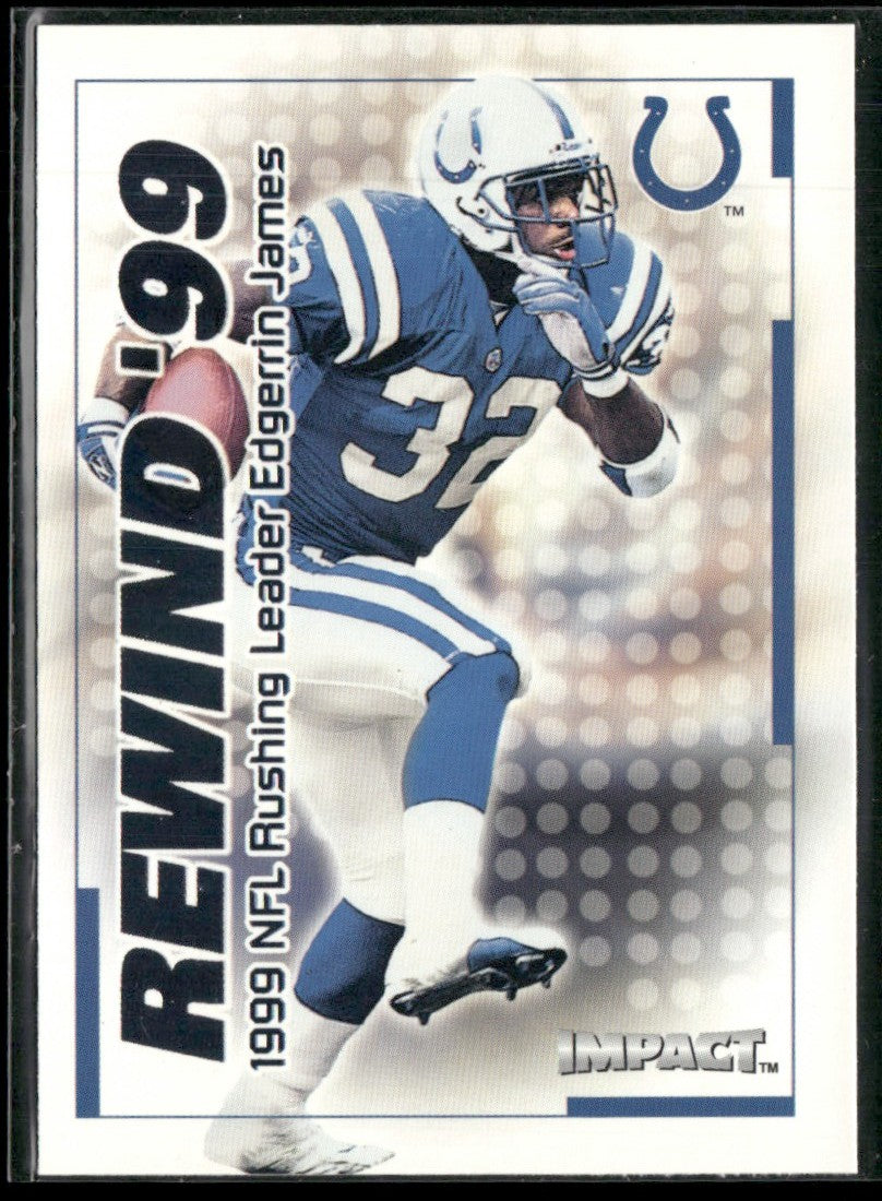 Edgerrin James 2000 Skybox Impact Rewind '99 #36RN Indianapolis Colts