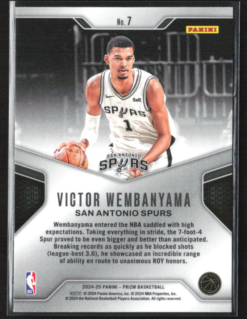 Victor Wembanyama 2024 Panini Prizm Dominance #7 San Antonio Spurs