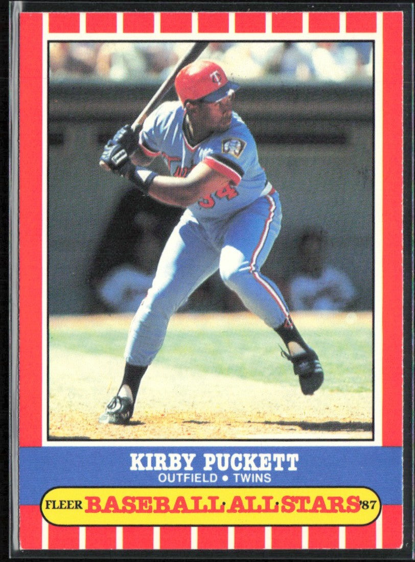 Kirby Puckett 1987 Fleer Baseball All-Stars #32 Minnesota Twins