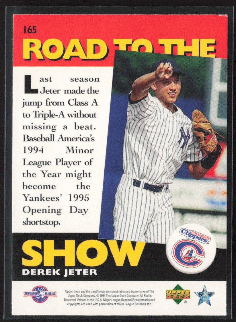 Derek Jeter 1995 Upper Deck Minors #165 Columbus Clippers