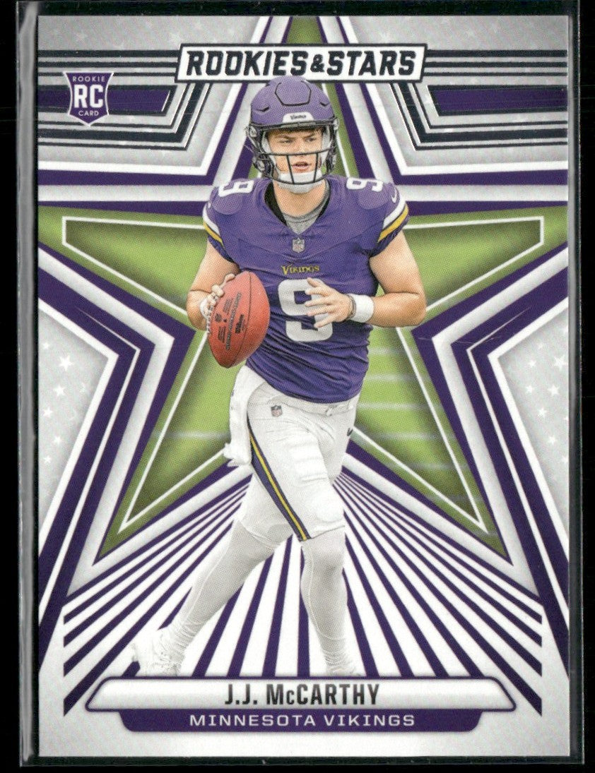 J.J. McCarthy 2024 Panini Rookies & Stars RC #135 Minnesota Vikings