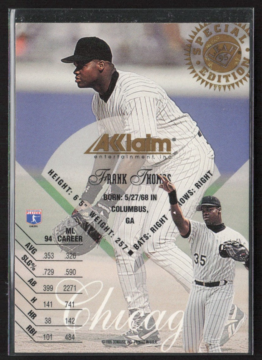 Frank Thomas 1995 Leaf Akklaim Chicago White Sox